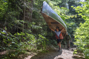 Portaging a Canoe in the BWCA