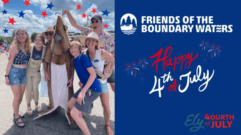 Walleye in the Street with a family - Graphic - Happy 4th of July