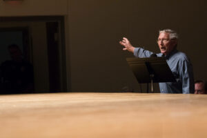 Man speaking to state legislators on behalf of Friends of the Boundary Waters