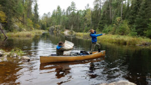Image of canoers navigating the Boundary Waters