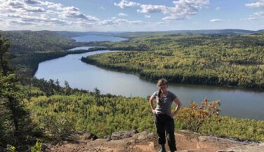 Photo: Ann Nelson Author Annie Nelson on the Border Route Trail
