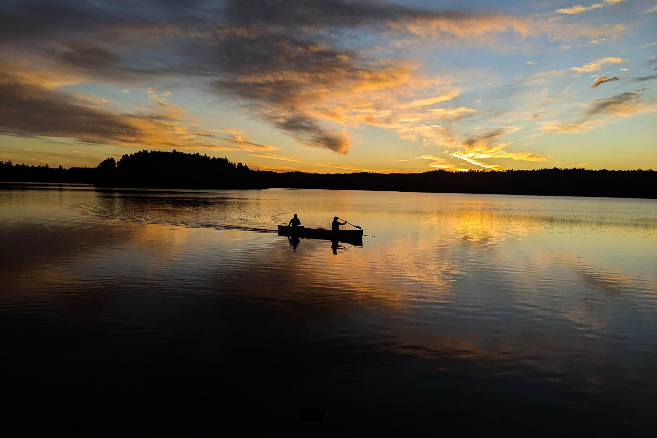 SunsetBWCA Canoeing in the Boundary Waters at sunset
