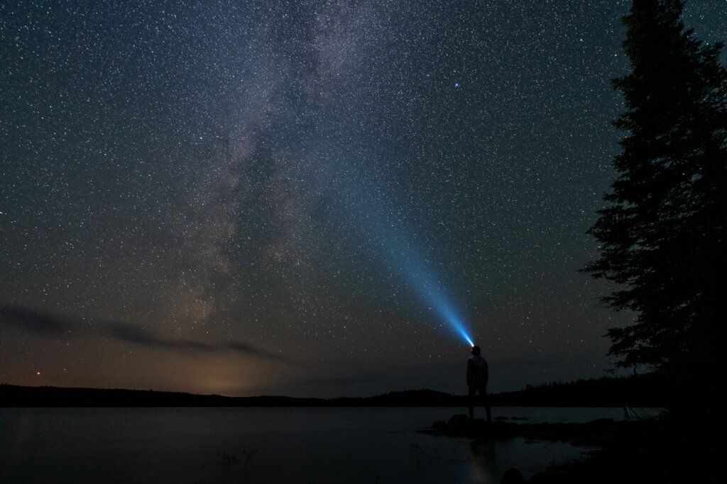 Dark Sky in the Boundary Waters - with a headlamp