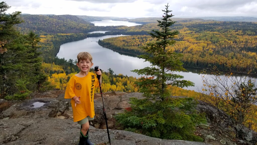 Young hiker at an overlook