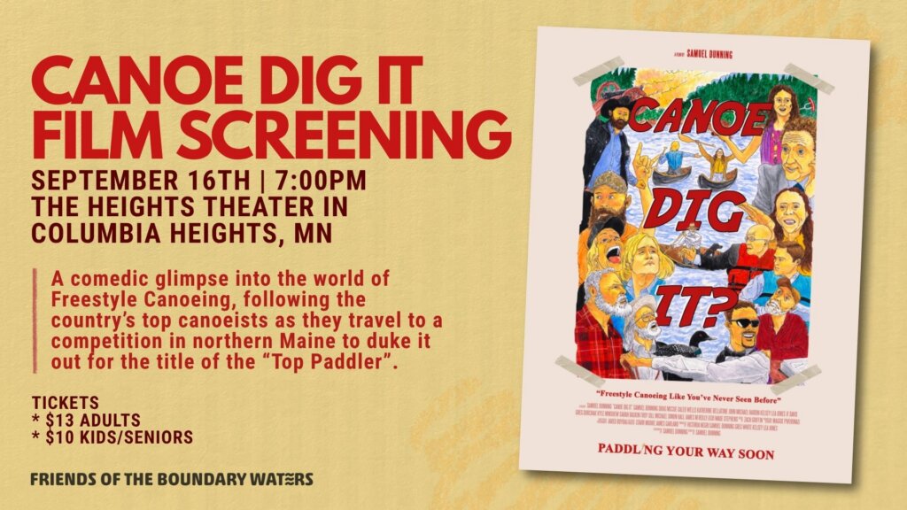 Canoe Dig It Film Screening Graphic
