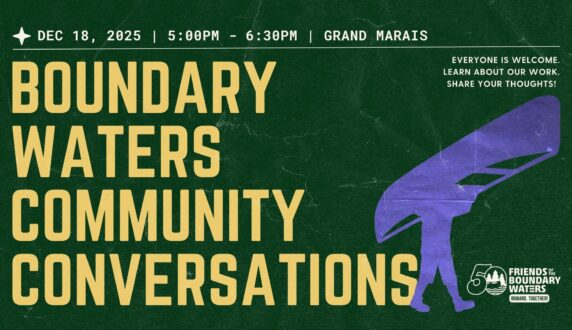 Boundary Waters Community Conversations in Grand Marais event graphic