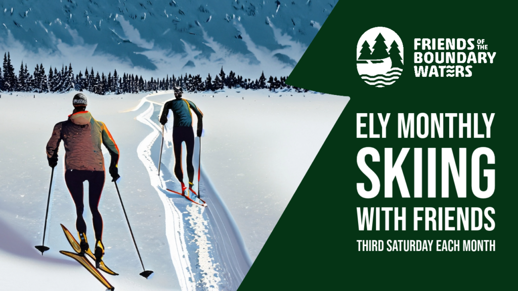 Join Friends and neighbors for a monthly ski this winter! From 1:00-3:00 on the 3rd Saturdays each month.