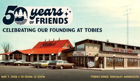 Graphic with a retro picture of Tobies' Diner