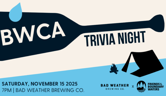 BWCA Trivia night - written on a paddle