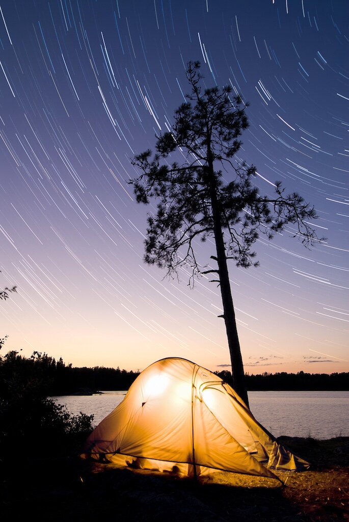 Photo: Bryan Hansel Light in a tent in the BWCA