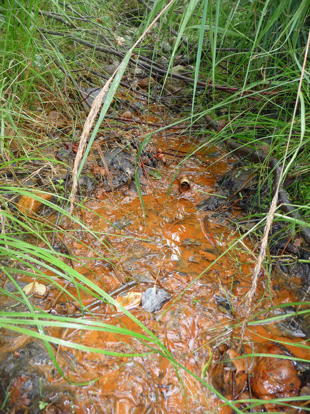 Acid Mine Drainage from mining activity