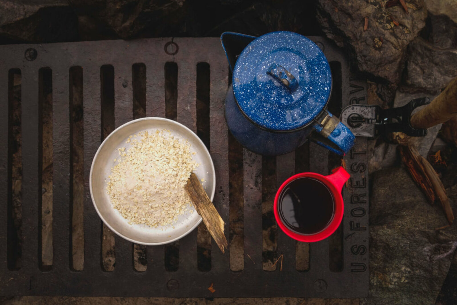 BWCA Fire Grate with cooking gear