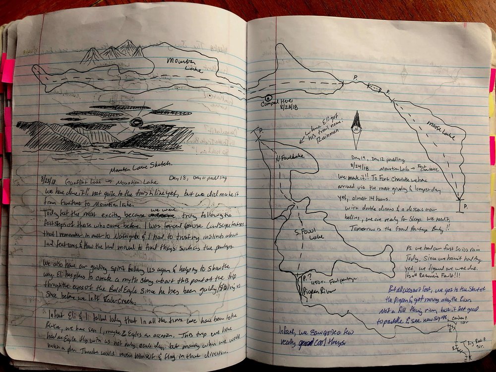 Maps sketched in Schraeder’s notebook