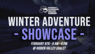 graphic for winter adventure showcase in ely minnesota